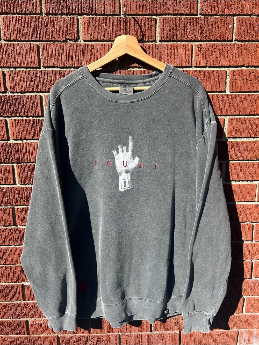 Comfort Colors NF TRUST Sweatshirt Real Music Graphic Crewneck Black XL Rare